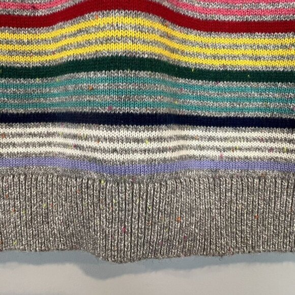 Talbots Gray Rainbow Stripe Sweater Boatneck Size XS NWT - Picture 4 of 8